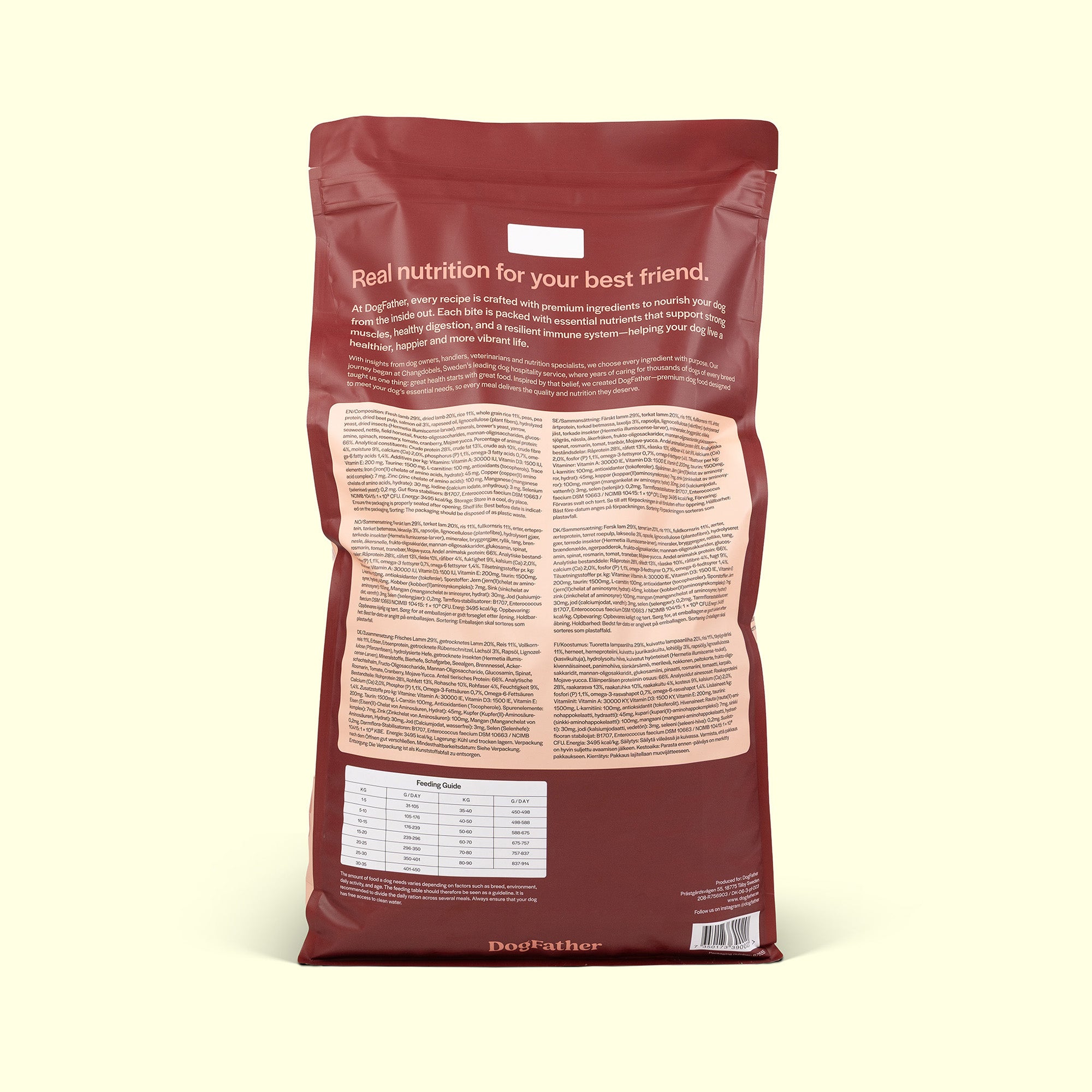 Hundfoder Lamm & Ris, 11kg