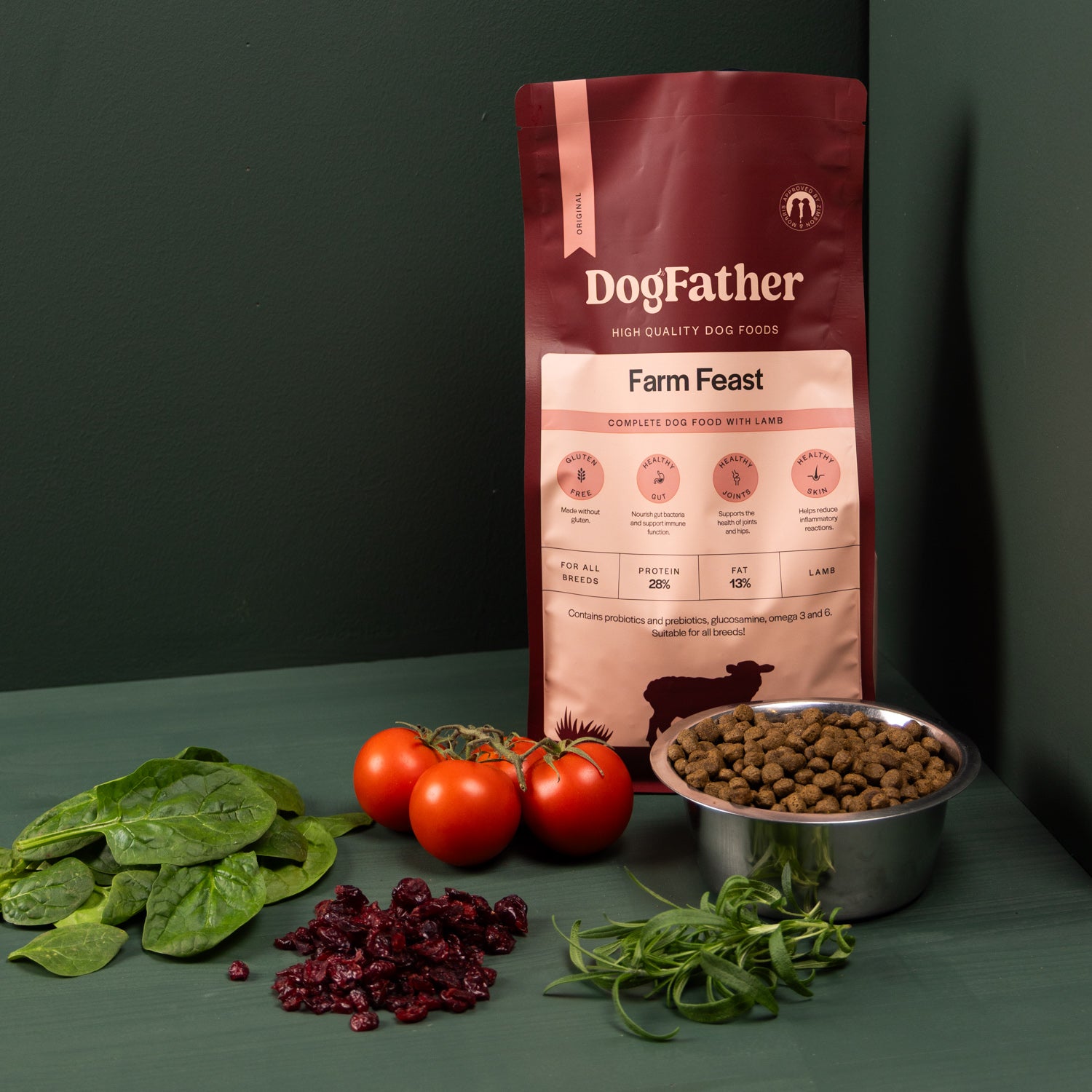 Hundfoder Lamm & Ris, 11kg