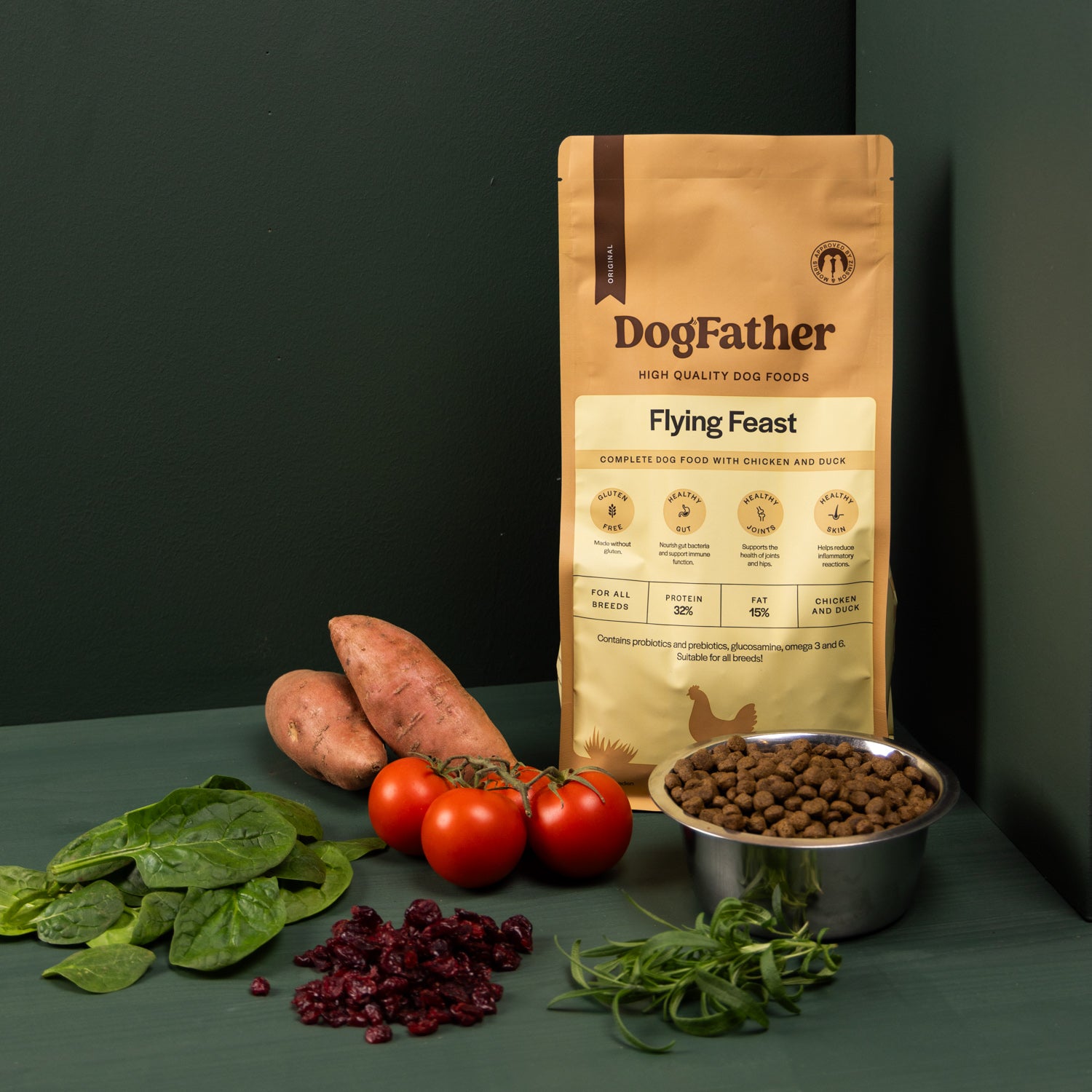 Hundfoder Kyckling & Anka, 2kg