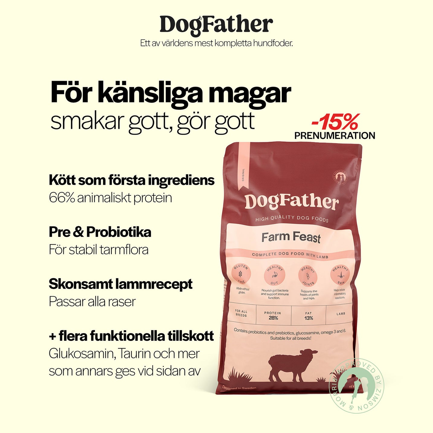 Dog Food Lamb & Rice, 11kg