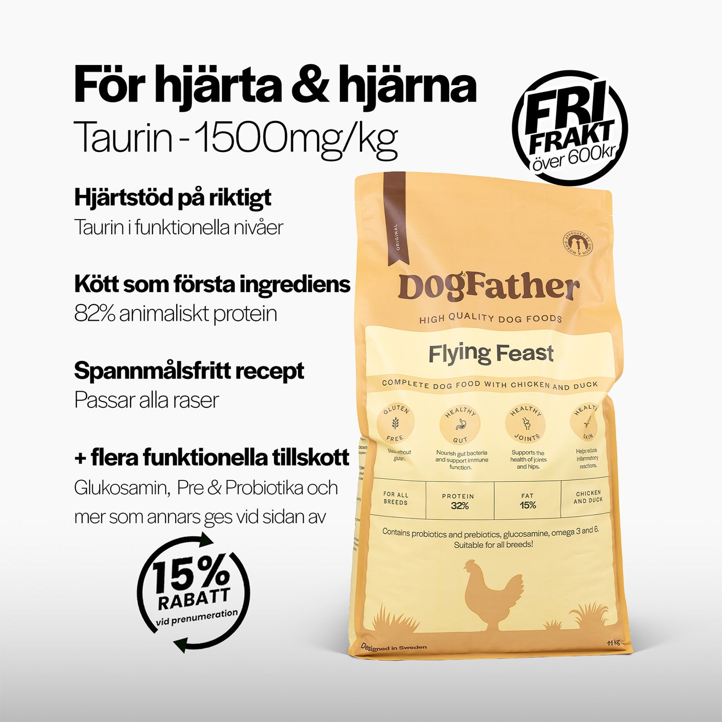Foder & Såskit - Kyckling & Anka 11kg