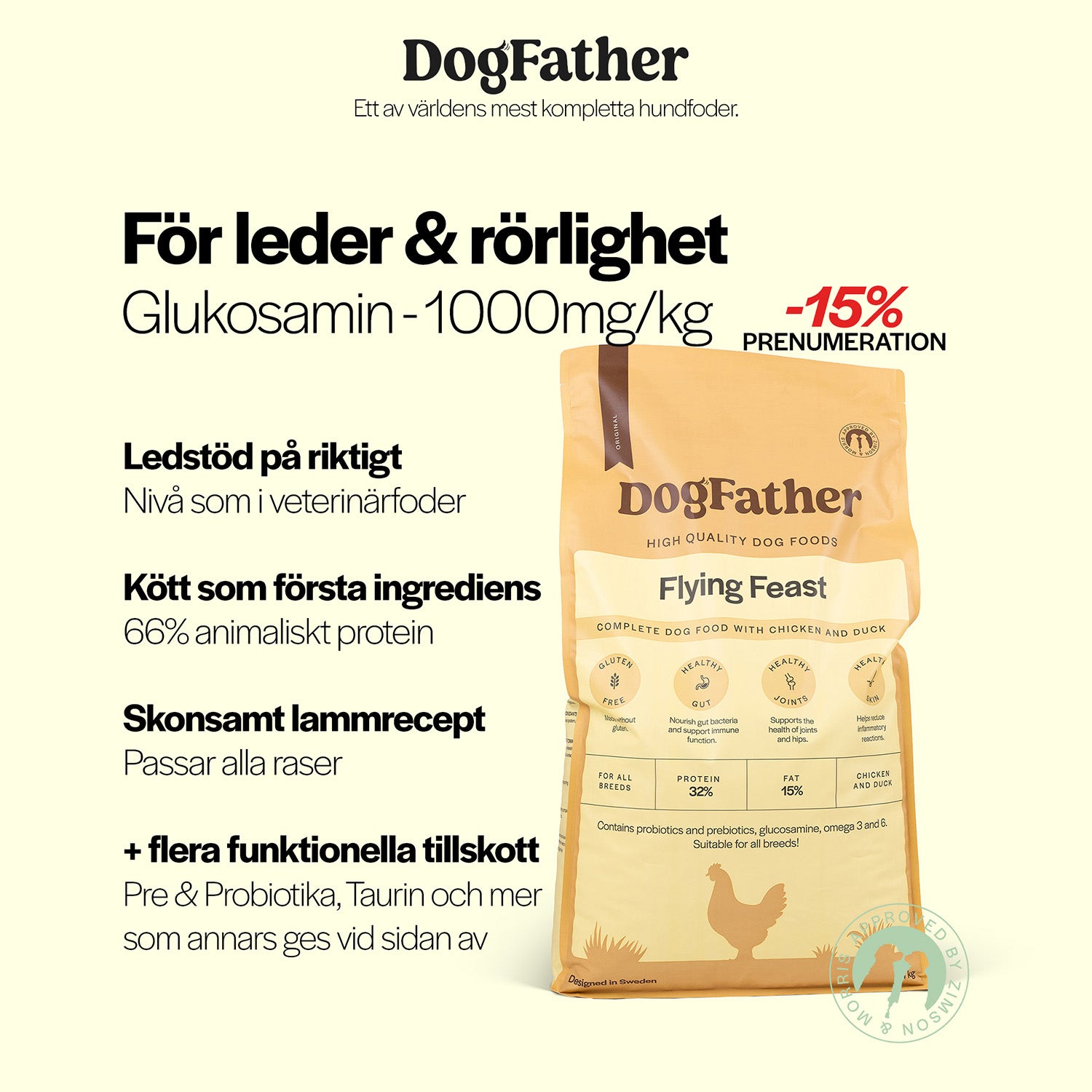 Hundfoder Kyckling & Anka, 11kg