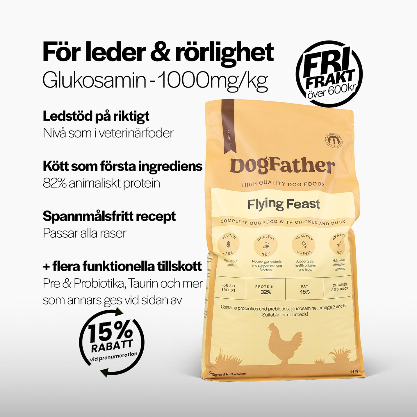 Foder & Såskit - Kyckling & Anka 11kg